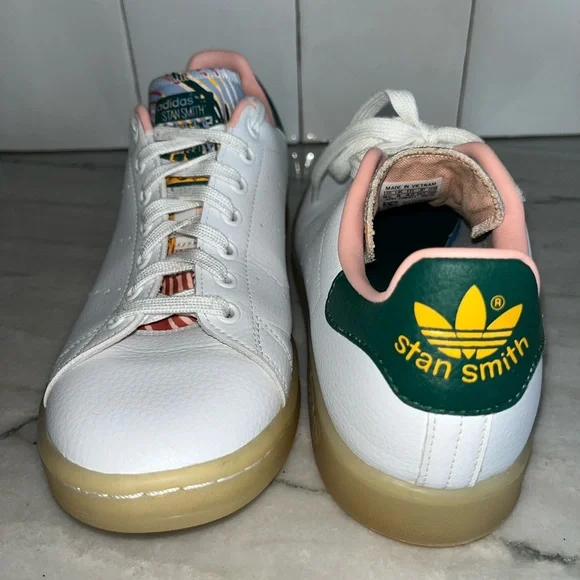 ADIDAS SNEAKERS TENNIS SHOES STAN SMITH 'White Collegiate Green' FZ3631 SZ 9.5 - Picture 5 of 13